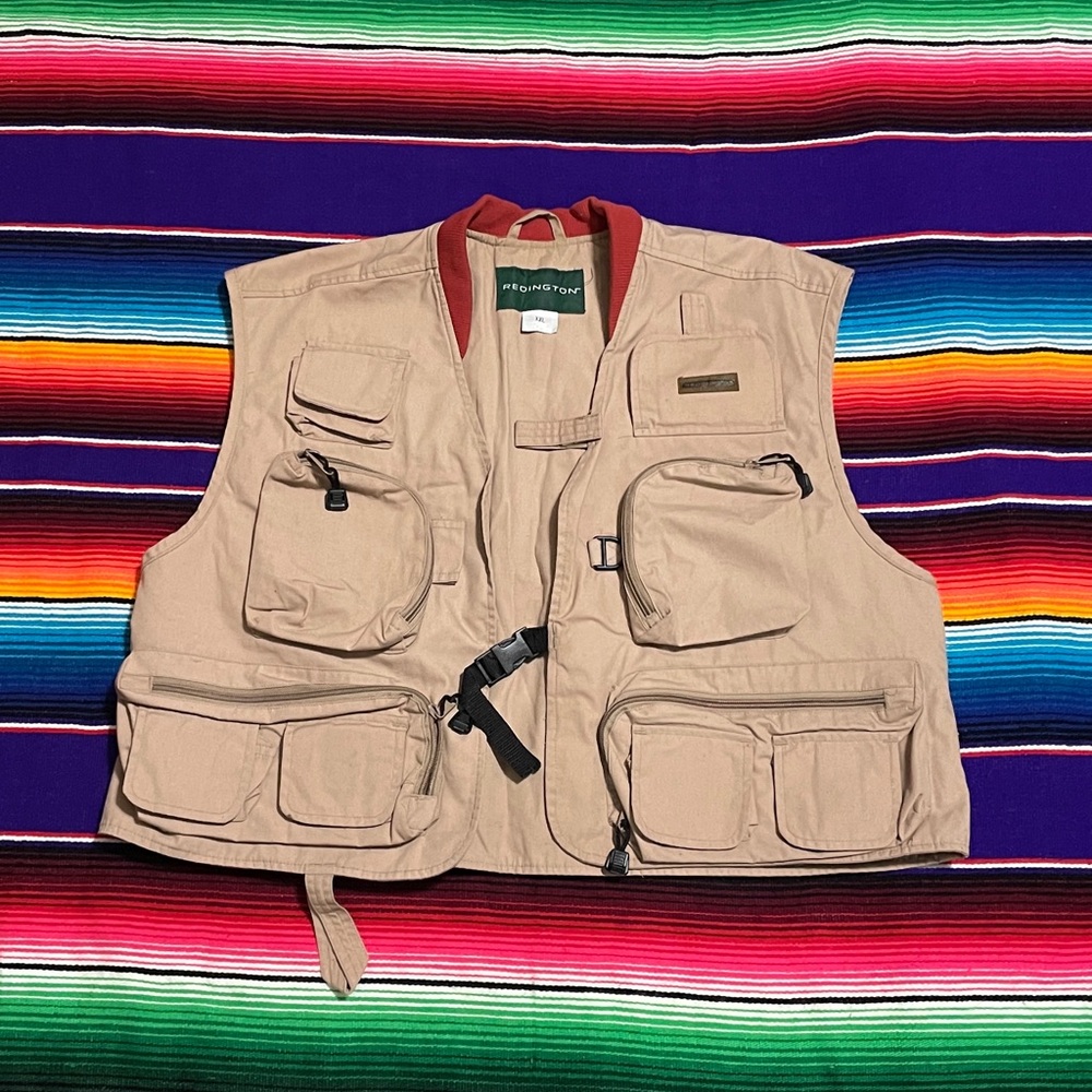 Redington multi pocket tan utility vest men’s 2XL